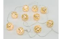 Dameco LED Lichterkette Kugel gold,150cm