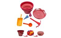 Schildkröt Sand Toys Falteimer Set rot