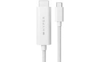 Hyper 4K USB-C to HDMI Kabel, weiss 2.5m