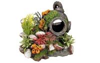 Nobby Aqua Orn. Helm mit Pflanzen