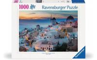 Puzzle Abend über Santorini