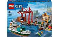 LEGO Hafen mit Frachtschiff