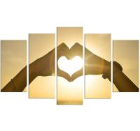 Wallxpert Bild Love 5-teilig