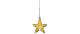 Dameco LED Glas Sternorganisch gold D12cm