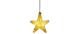 Dameco LED Glas Stern organisch gold D15cm