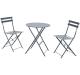 DamecoBistro-SetStühel&Tisch,Anthrazit matt