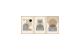 Wallxpert Arches Beige/Blau 3-teilig