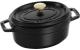 Staub Cocotte 15cm, oval, Schwarz,