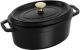 Staub Cocotte 23cm, oval, Schwarz