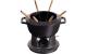 Staub Fondue Set schwarz m. 2 Griffen