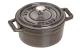 Staub Cocotte 22cm, rund, Graphit-Grau,
