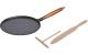 Staub Crêpes Pfanne schwarz m. Holzgriff