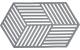 Zone Topfuntersetzer Hexagon, Grau