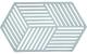 Zone Topfuntersetzer Hexagon, Helblau