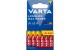 VARTA Longlife Max Power AAA, 1.5V, 6Stk