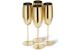Oak&Steel Sektgläser Gold, 4er Set