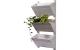3-stufiges Wand-Pflanzbeet, weiss
