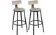 Vasagle Barhocker, 2er Set, Grau-Schwarz