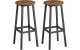 Vasagle Barhocker, 2er Set, Braun-Schwarz
