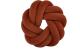 Tiseco Geknotetes Kissen 30x30x7 cm, braun