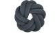 Tiseco Geknotetes Kissen 30x30x7 cm, grau