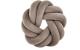 Tiseco Geknotetes Kissen 30x30x7 cm, taupe