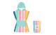 Dock& Bay Poncho 3-5 Coastal Candy