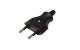 Euroflachstecker 2,5A / 250V schwarz
