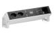 DESK2 2xT13 1xUSB C/C 65W CM 0,2m RAL9010