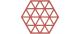 Zone Topfuntersetzer Triangles, Burned Red