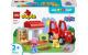 Traktor und Marktstand