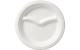 Duni Teller Bagasse weiss 22cm 2-geteilt