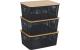 relaxdays Aufbewahrungsbox mit Deckel