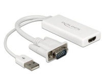 Monitoradapter VGA-St. zu HDMI-Bu., weiss