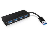 ICY BOX IB-AC6104-B, 4x USB3.0 Hub, schwarz