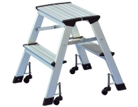 Wedo Trittleiter mit Rollen, Aluminium