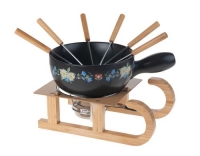 Nouvel Käsefondue Set Schlitten schwarz