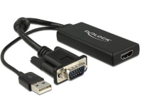 Monitoradapter VGA-St. zu HDMI-Bu. schwarz