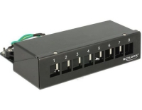 8-Port Desktop Patchpanel, Hutschienenkit