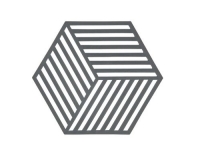 Zone Untersetzer Hexagon grau