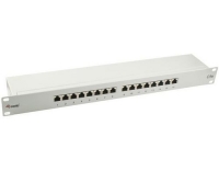 equip 19 Patchpanel: 16 Port, 1HE, grau