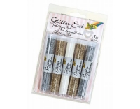 Folia Glitterset Pulver gold/silber/weiss