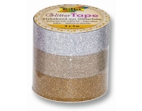 Folia Glitzer-Tape 3er Set 15mm x 5 m