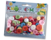 Folia Knöpfe-Mix Ton in Ton farbig