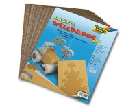 Folia Wellpappe gold/silber