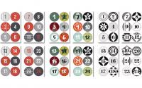 Folia Adventskalender Zahlen