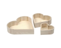 Creativ Company Holz Schalen in Herzform