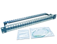 48-Port 1HE 19 Patchpanel, Winkelbar 0/45°