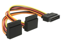 SATA zu 2x SATA Stromadapter, 90° gewinkelt
