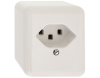 Steffen Steckdose 1xT23, AP, weiss